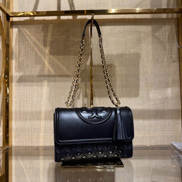 Tory Burch Fleming Convertible Shoulder Bag 76997 Black $598 - Picture 1 of 10